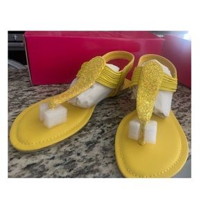 Sparkly Yellow Glitter Sandals